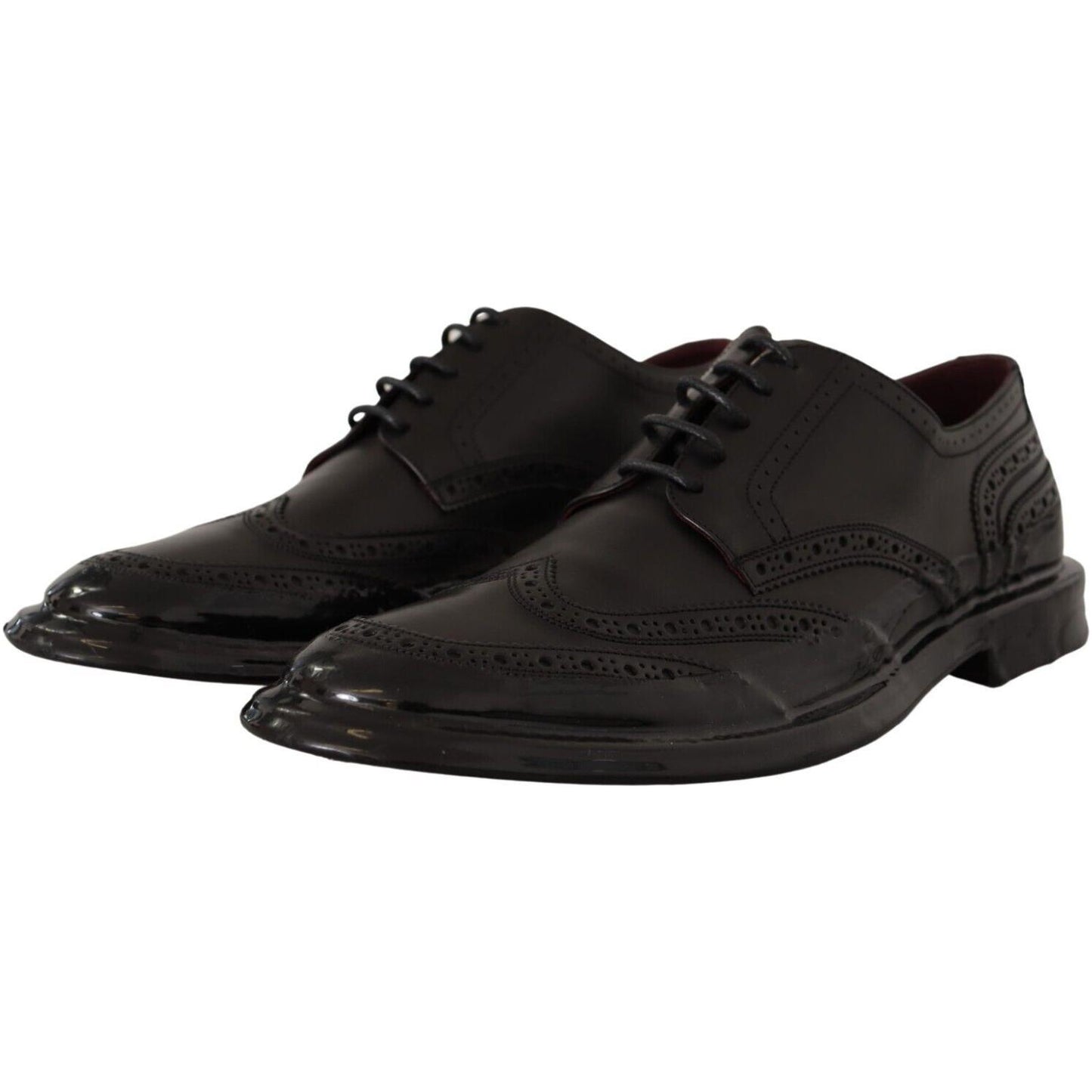 Elegant Calfskin Derby Oxford Wingtips