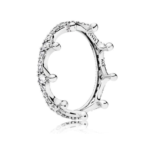 PANDORA JEWELS Mod. CLEAR SPARKLING CROWN - RING - Size 52 DESIGNER FASHION JEWELLERY PANDORA