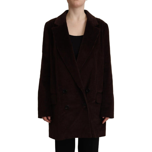 Dolce & Gabbana Elegant Burgundy Double-Breasted Trench Coat Dolce & Gabbana