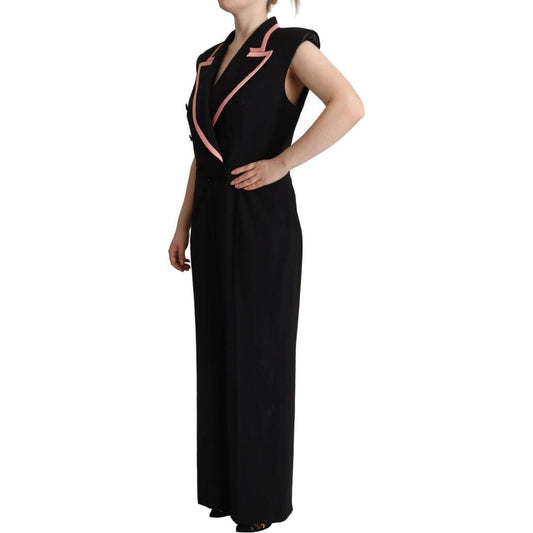 Elegant Sleeveless Wool Blend Jumpsuit