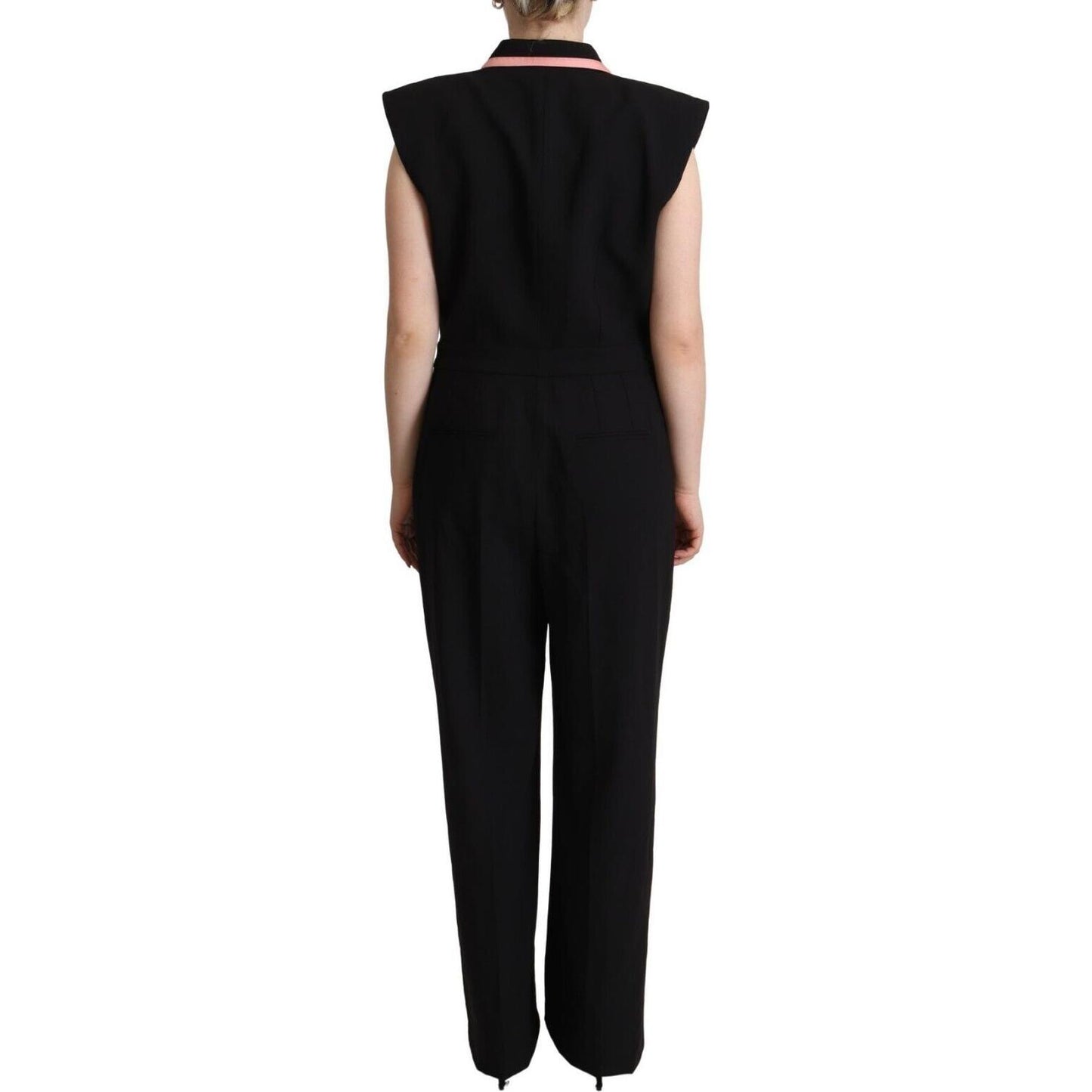 Elegant Sleeveless Wool Blend Jumpsuit