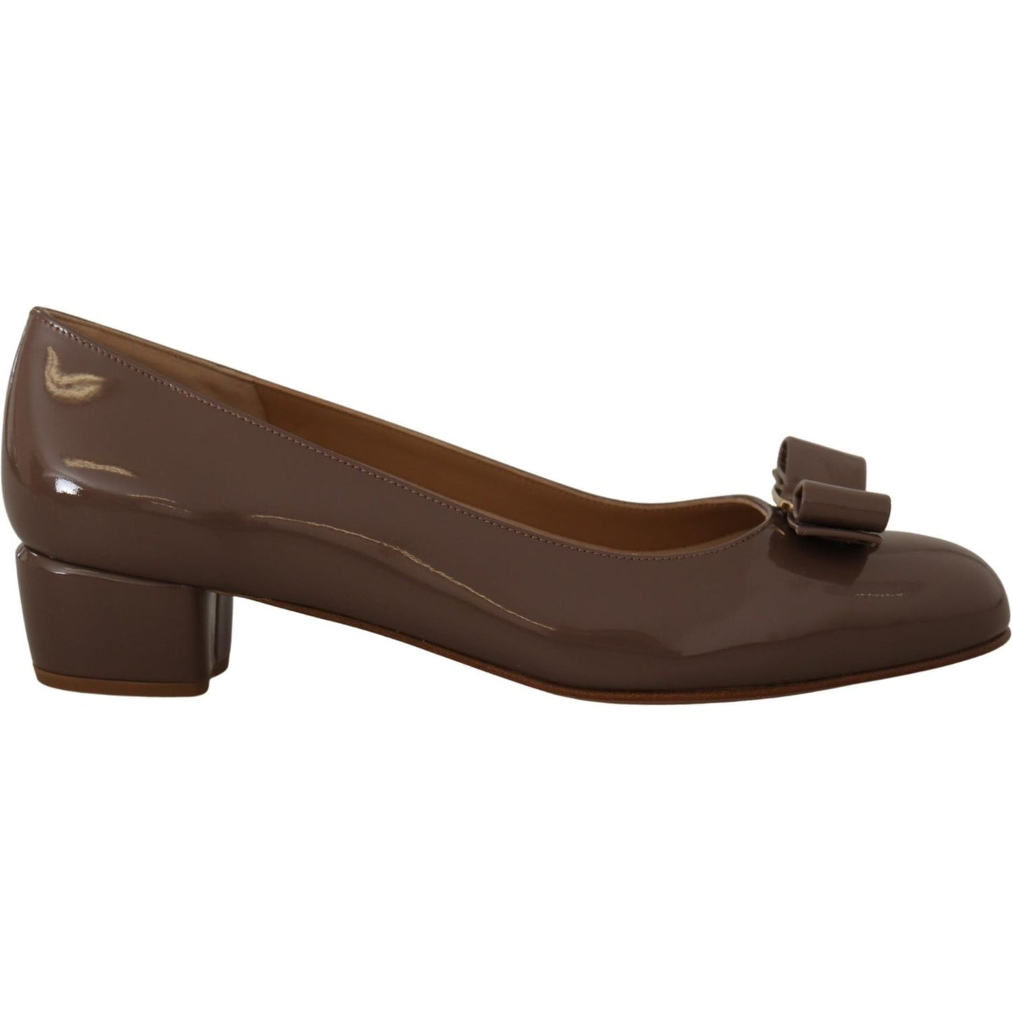 Elegant Caraway Brown Pumps with Vara Bow