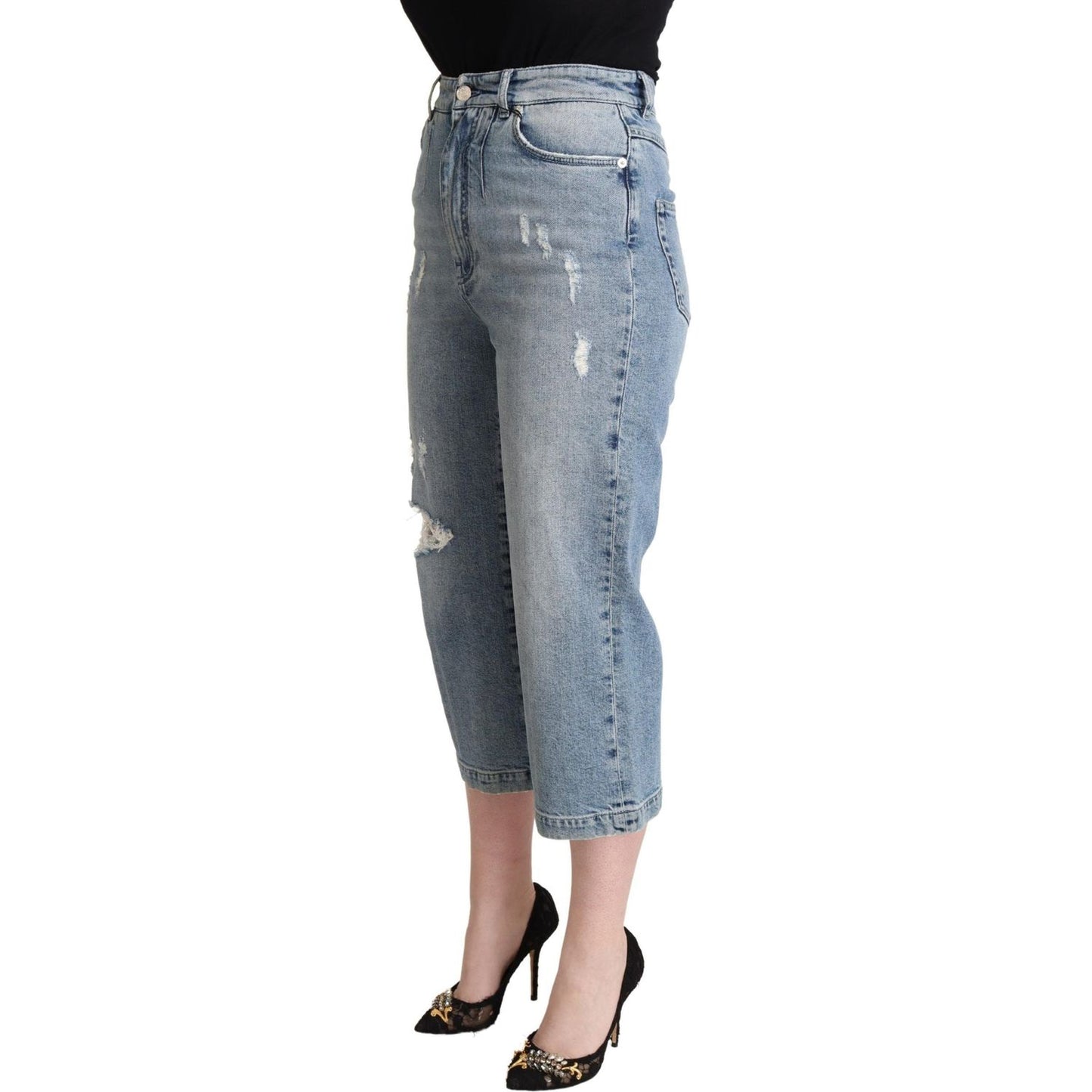 Chic Capri Cropped Denim Jeans