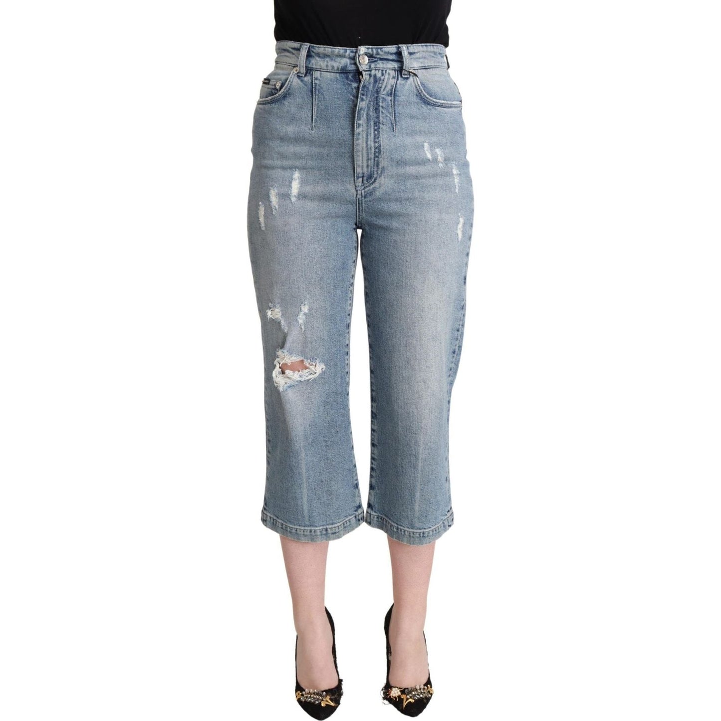 Chic Capri Cropped Denim Jeans