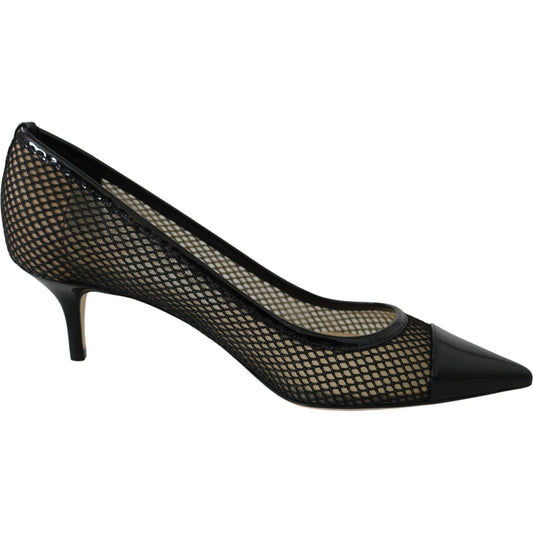 Chic Patent Mesh Pointed Pumps