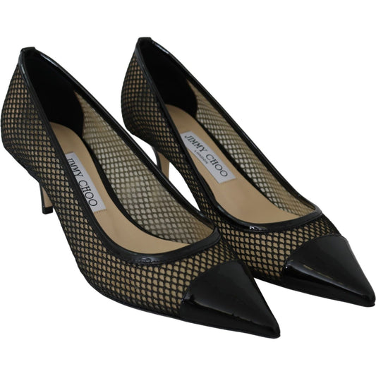 Chic Patent Mesh Pointed Pumps