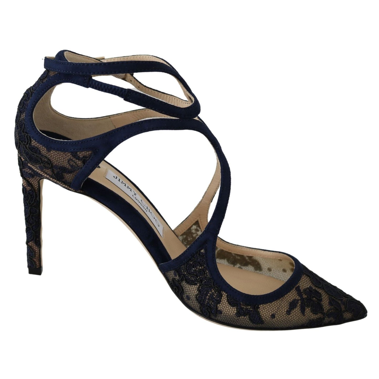 Jimmy Choo Navy Blue Lancer 85 Sandals Pumps Jimmy Choo
