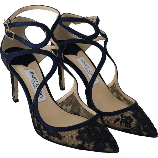 Navy Lancer Leather Pumps Elegance Unleashed