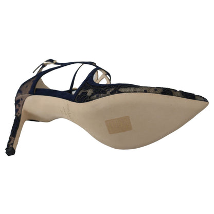 Jimmy Choo Navy Blue Lancer 85 Sandals Pumps Jimmy Choo