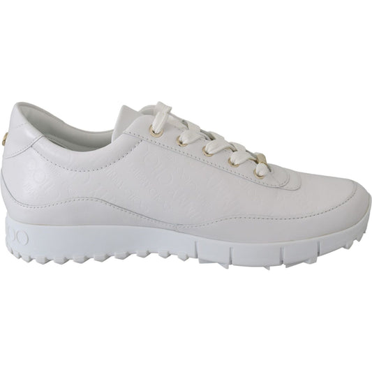 Elegant White Leather Sneakers