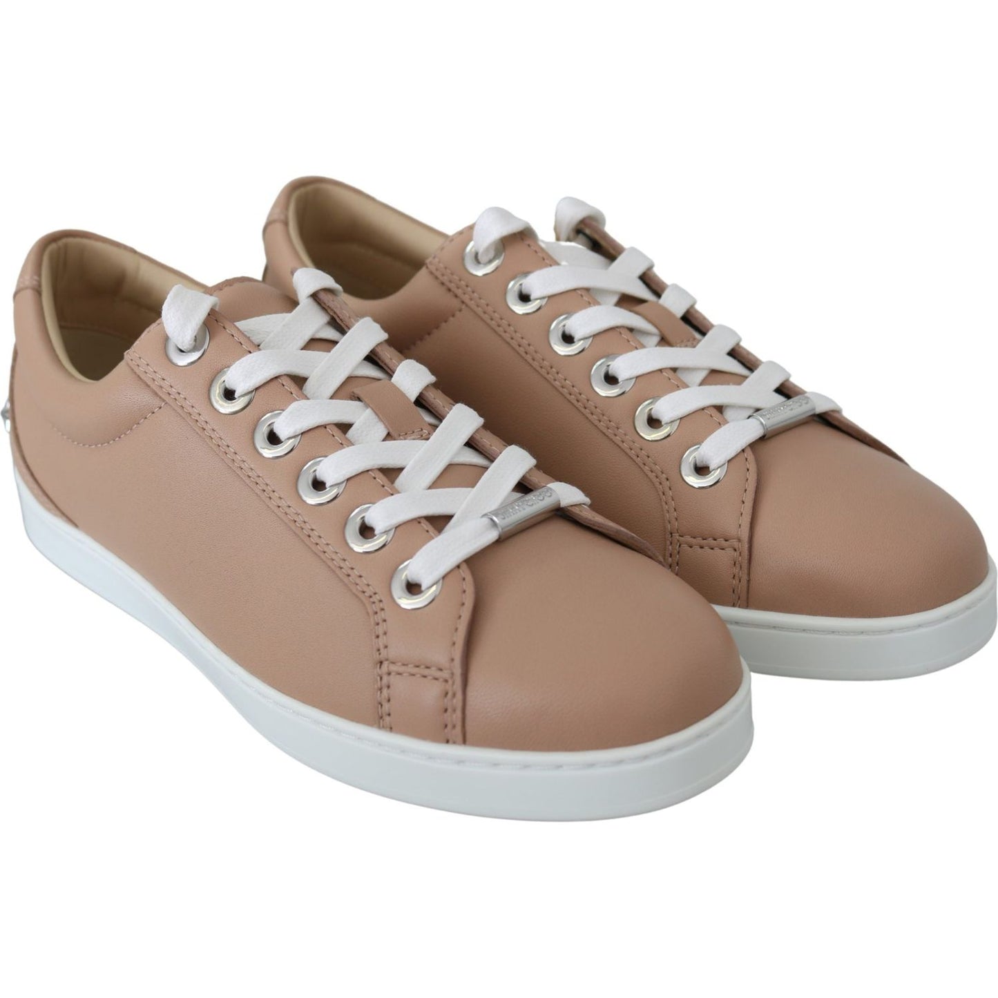 Powder Pink Nappa Leather Sneakers