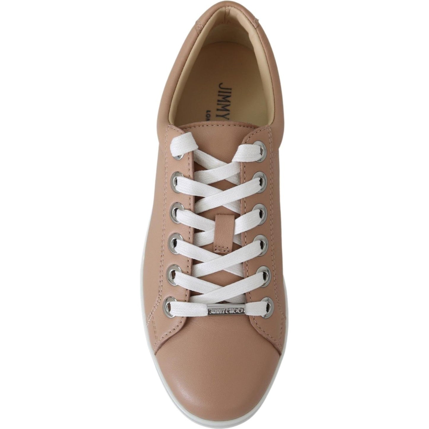 Powder Pink Nappa Leather Sneakers