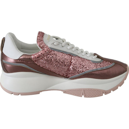 Jimmy Choo Pink Candyfloss Leather Raine Sneakers
