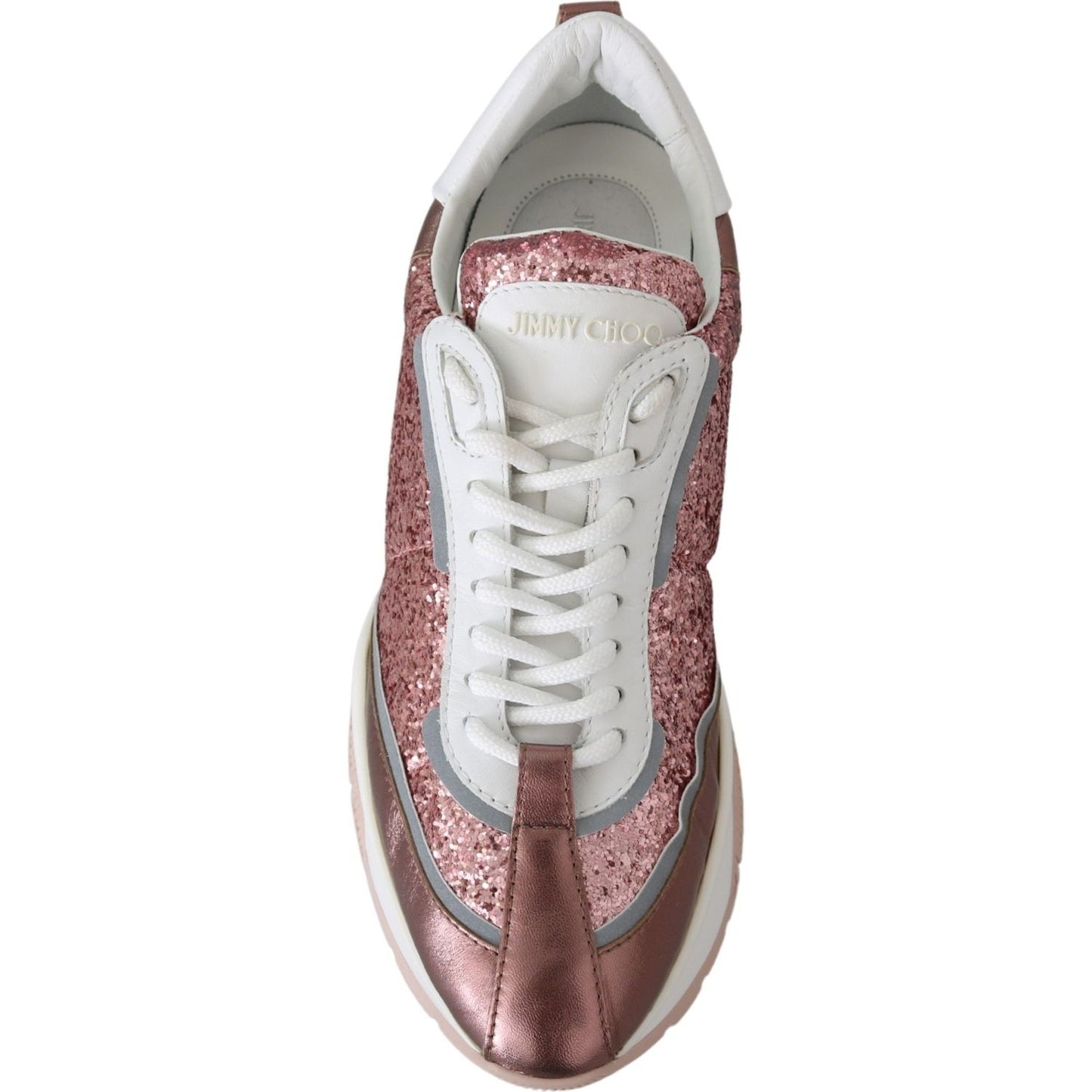 Jimmy Choo Pink Candyfloss Leather Raine Sneakers