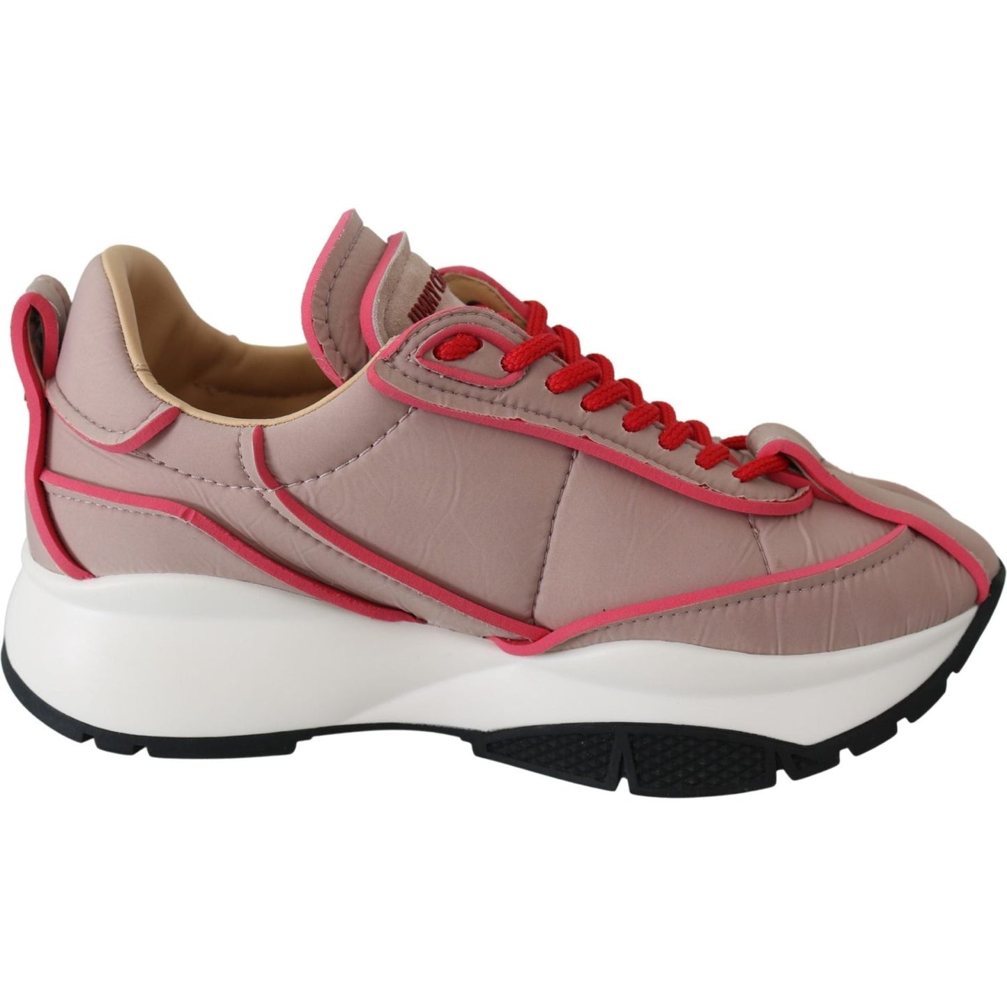 Jimmy Choo Ballet Pink and Red Raine Sneakers