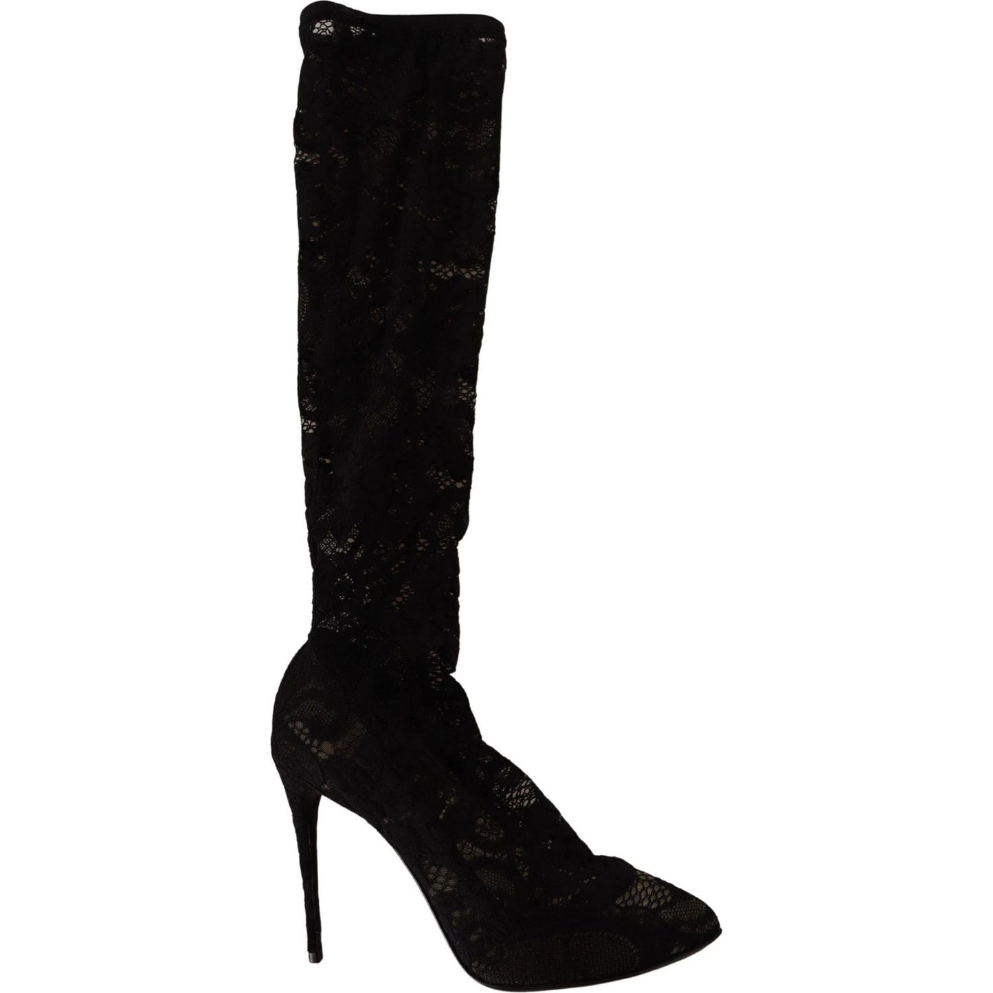 Elegant Stretch Sock Boots in Sleek Black