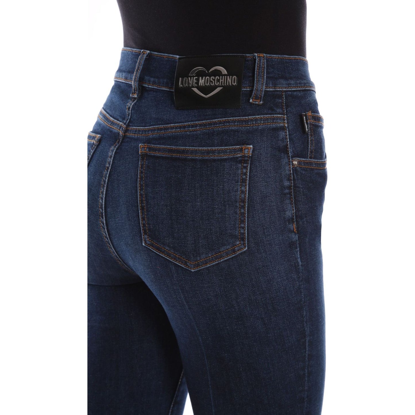 Elegant Dark Blue Bell-Bottom Jeans