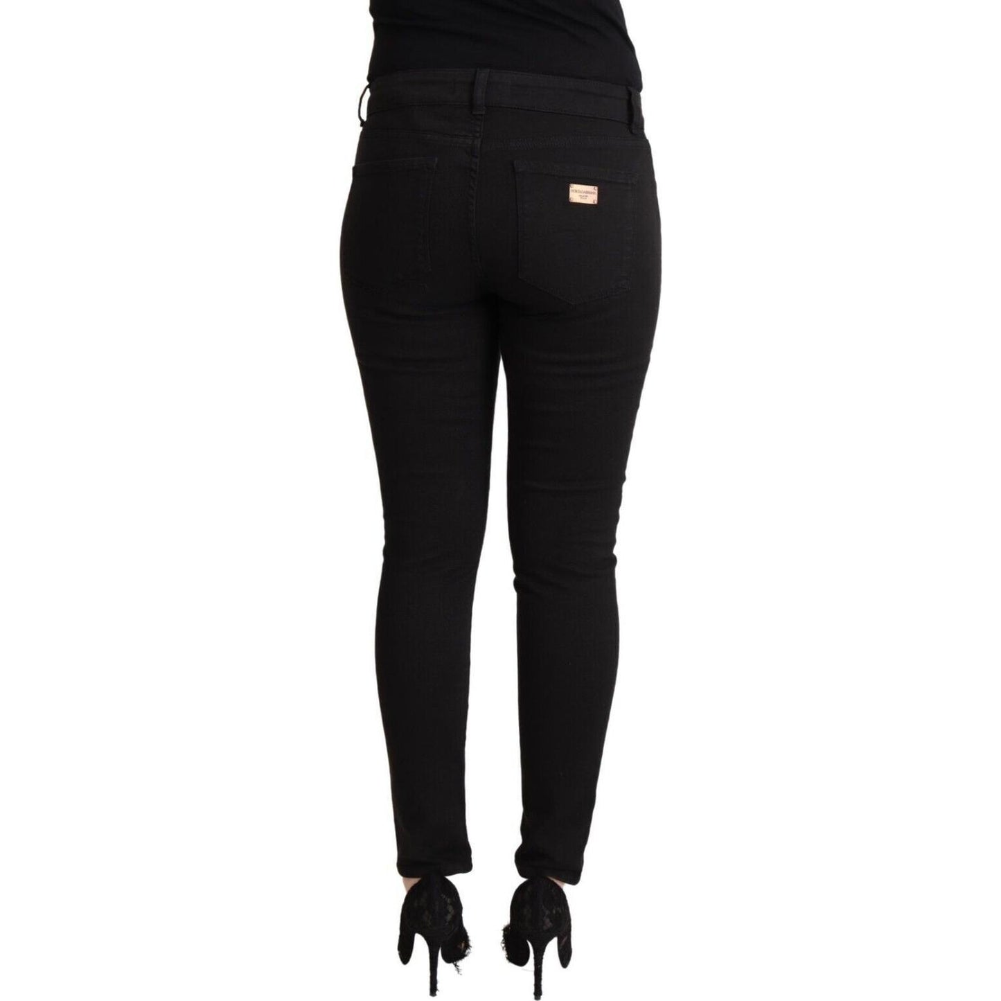 Chic Slim Fit Black Denim Jeans