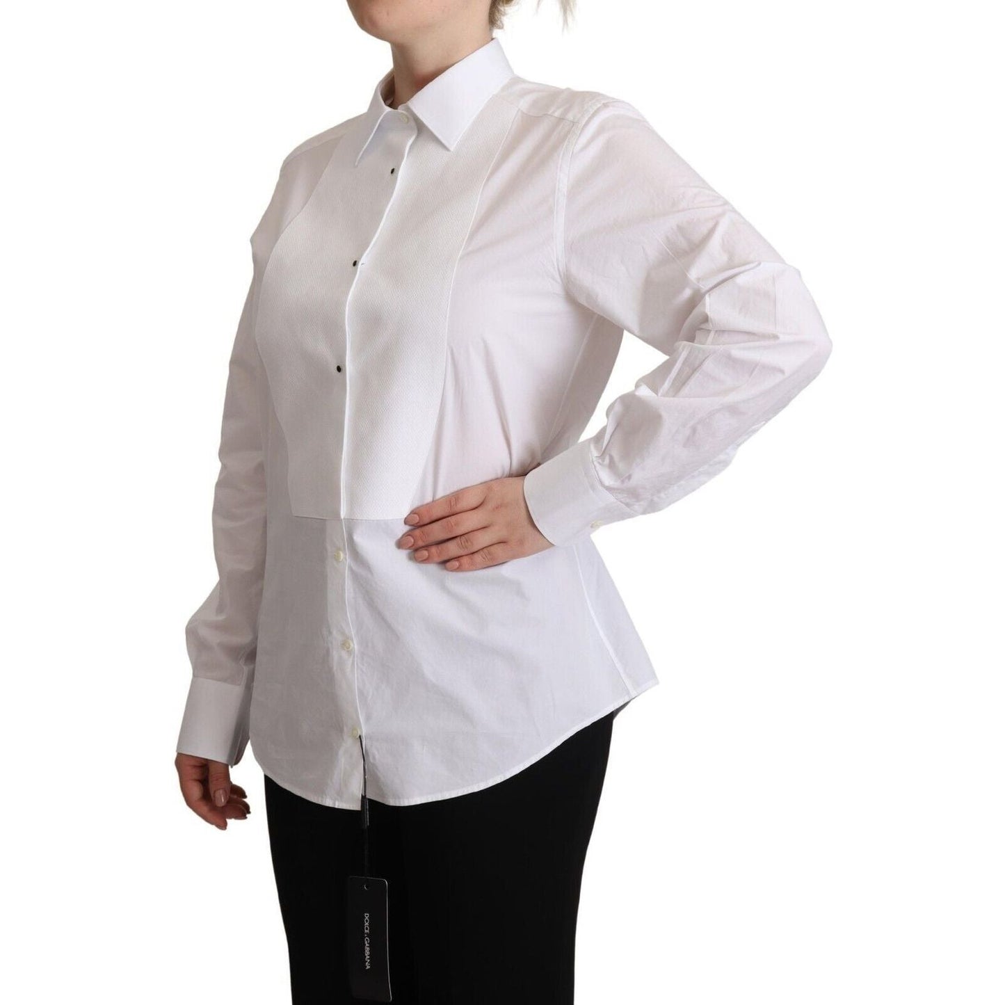 Elegant White Poplin Dress Shirt