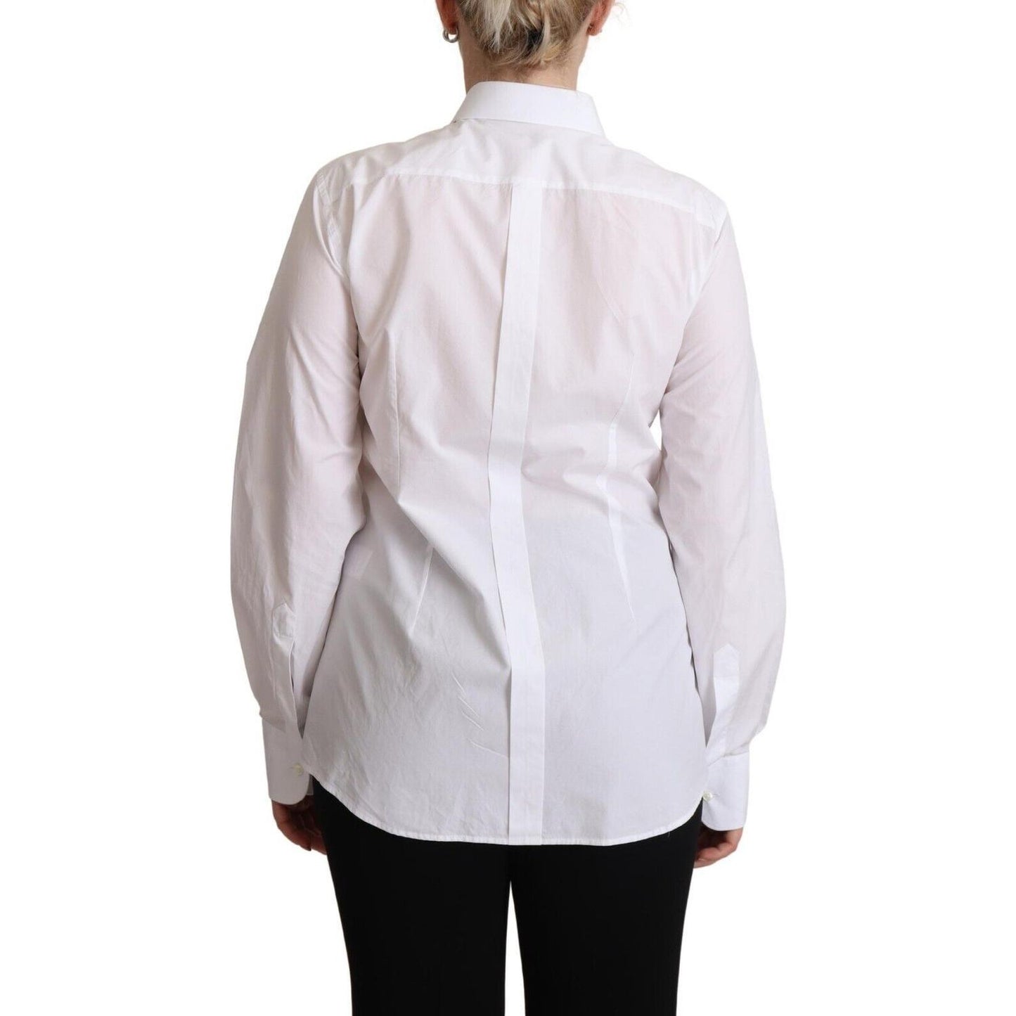 Elegant White Poplin Dress Shirt