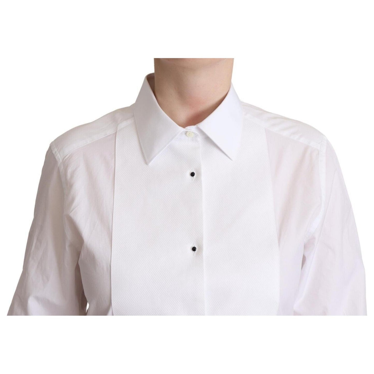 Elegant White Poplin Dress Shirt