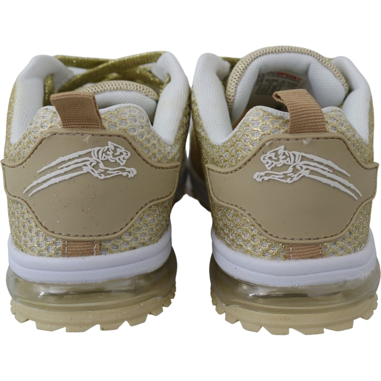 Exquisite Gold Polyester Sport Sneakers