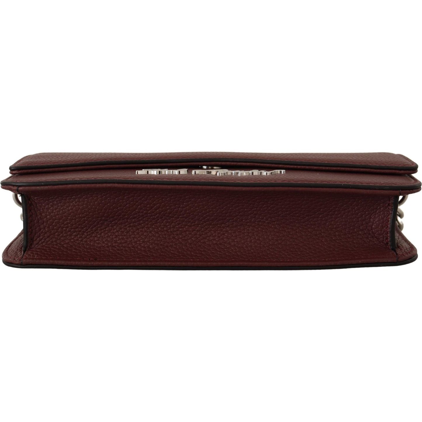 Elegant Wine Leather Evening Clutch