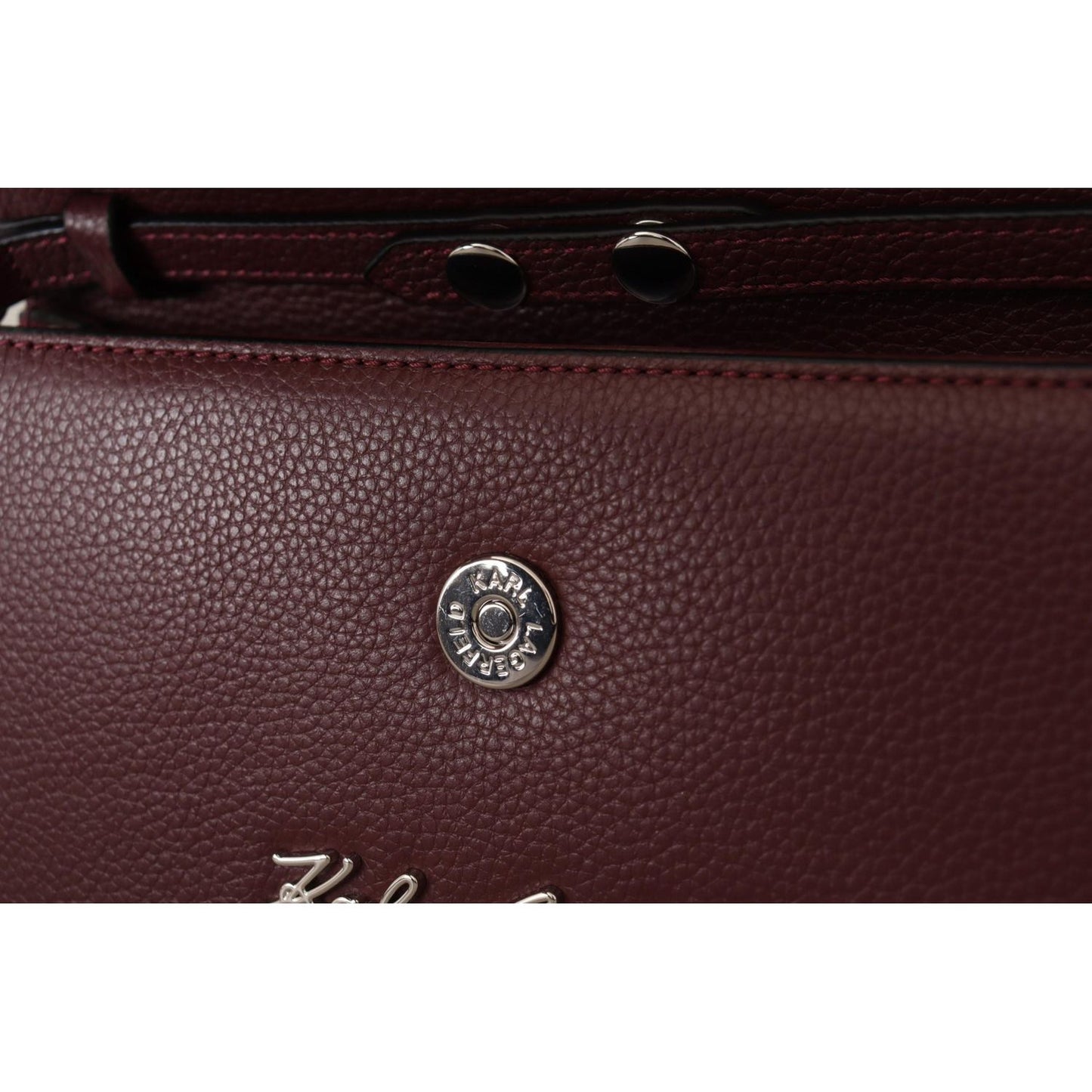 Elegant Wine Leather Evening Clutch