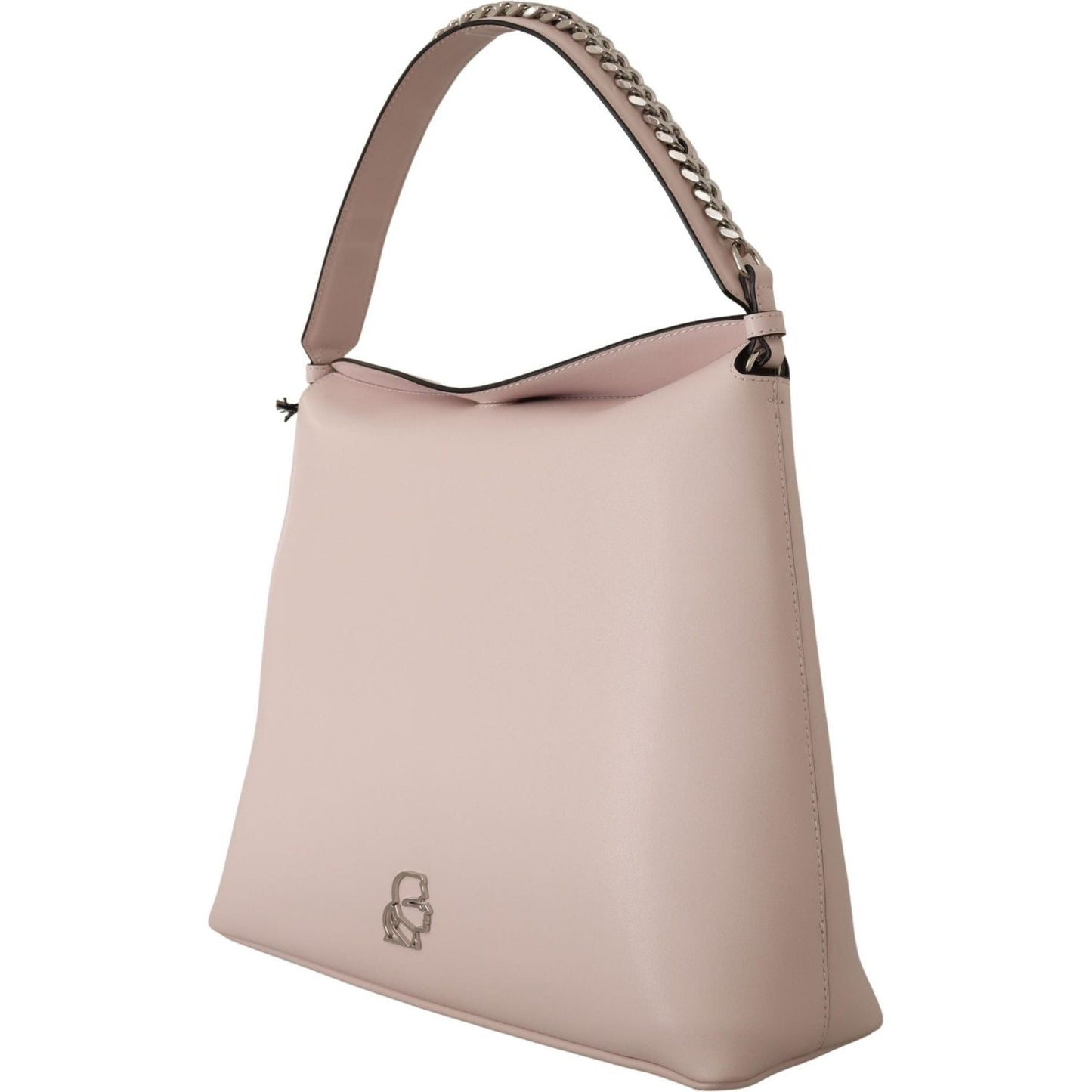 Elegant Mauve Chalk Leather Shoulder Bag