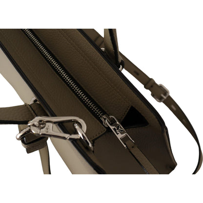 Karl Lagerfeld Sage Green Leather Tote Bag