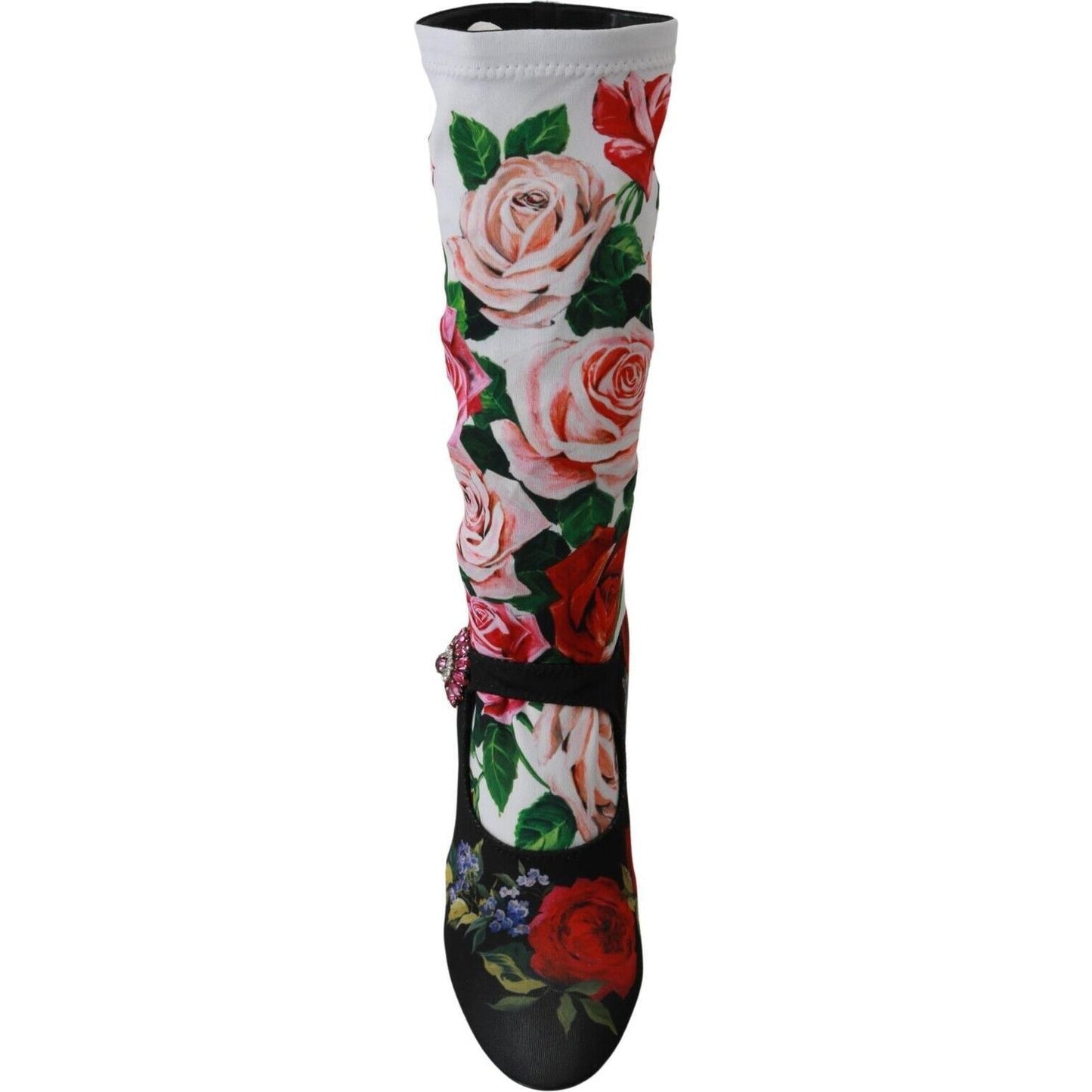 Floral Embellished Socks Boots