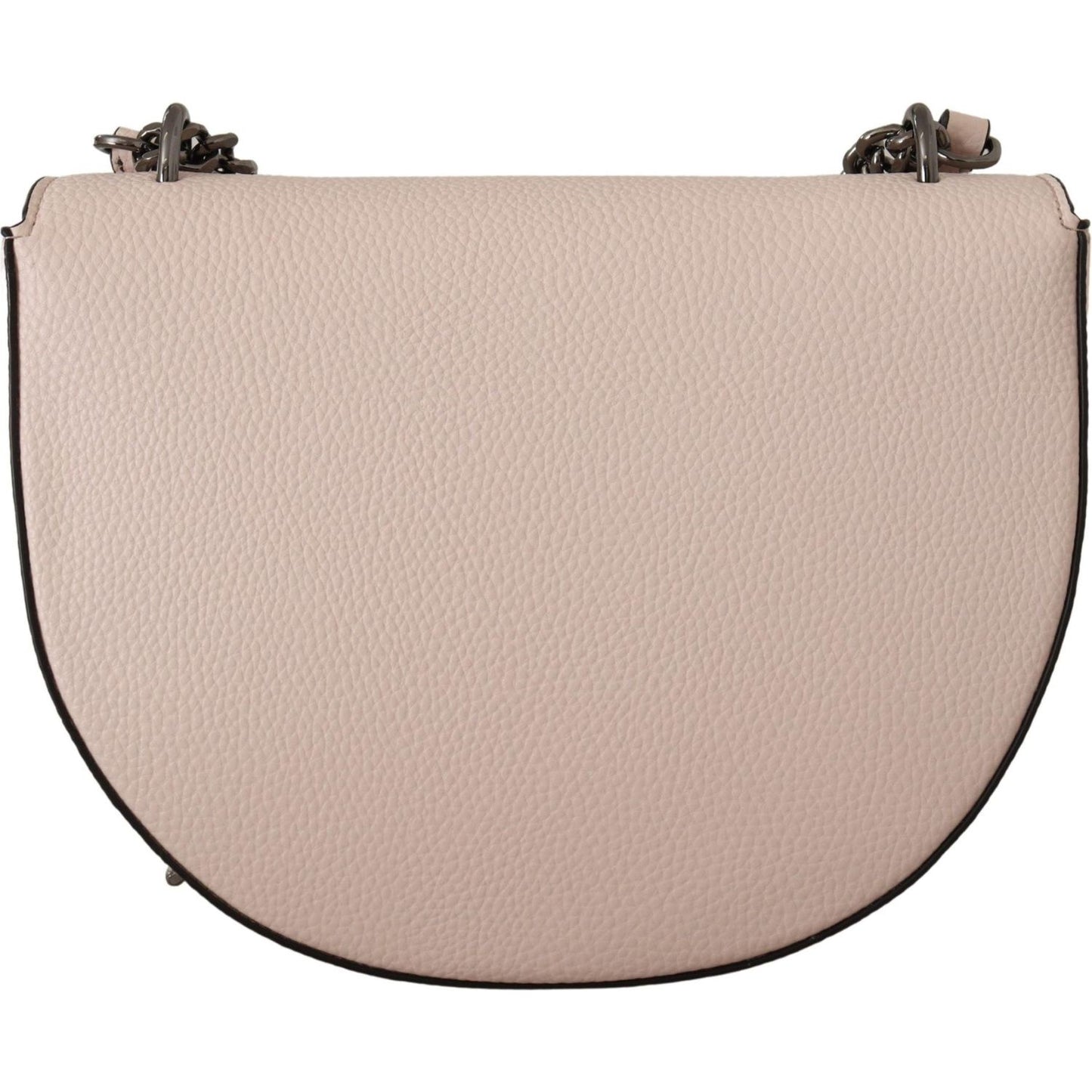 Elegant Mauve Light Pink Leather Shoulder Bag