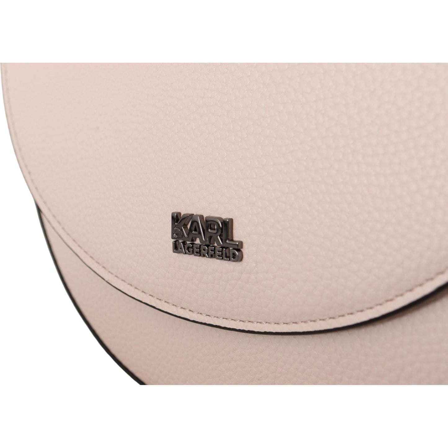 Elegant Mauve Light Pink Leather Shoulder Bag