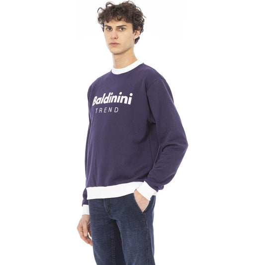 Elegant Purple Cotton Sweatshirt