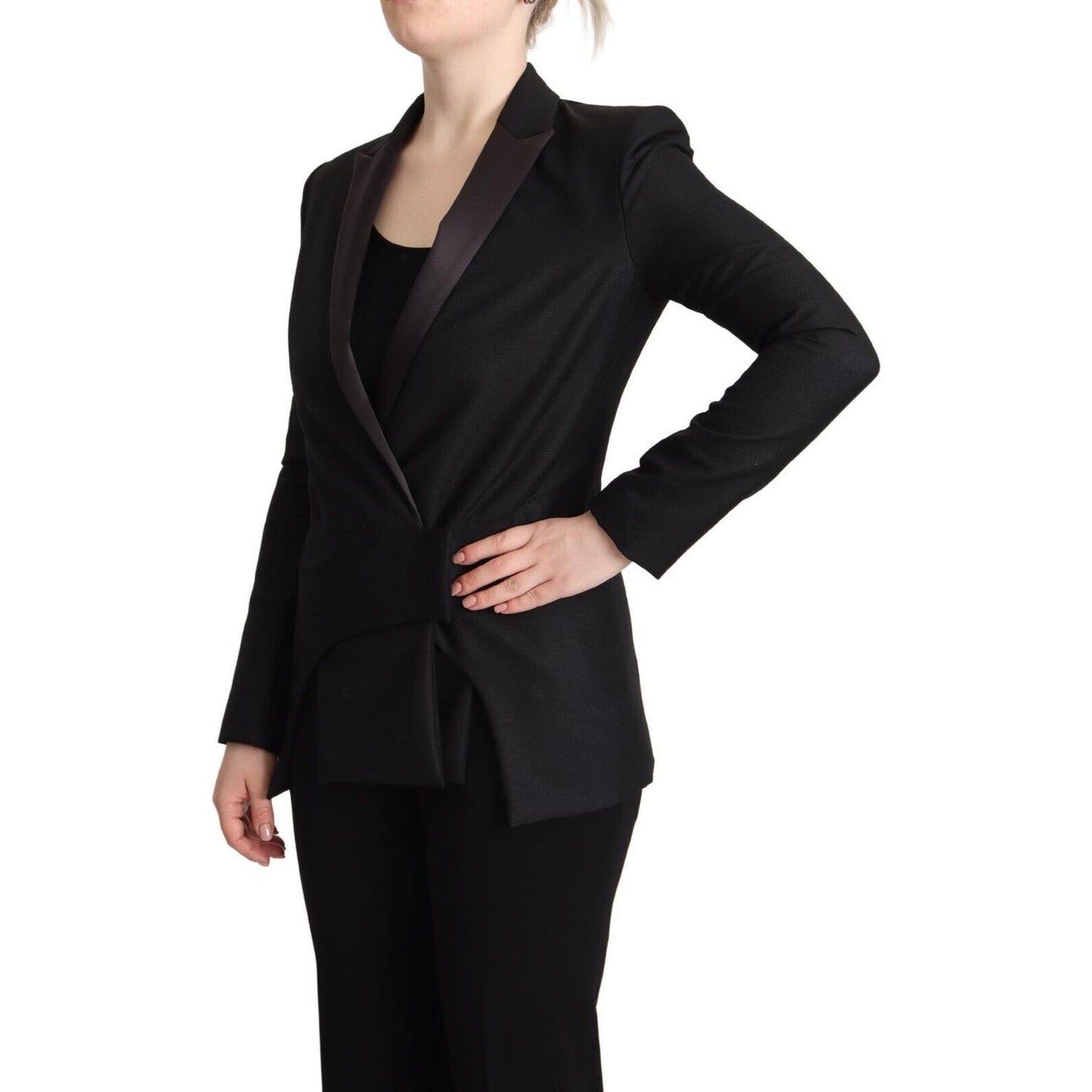 Elegant Black Double-Breasted Blazer