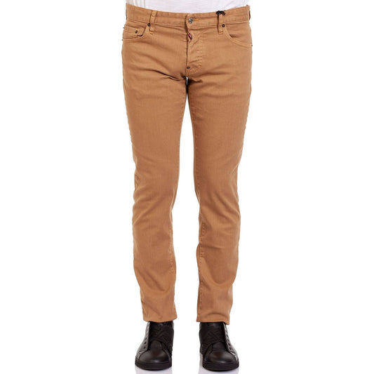 Sleek Brown Denim with Stretch