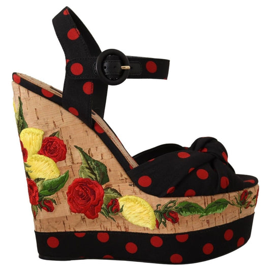 Multicolor Silk Blend Platform Heels