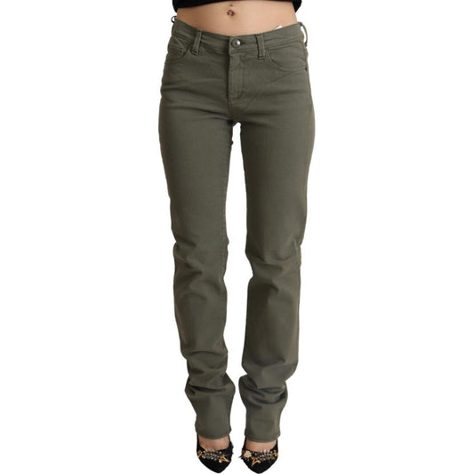 Chic Grey Low Waist Skinny Jeans Ermanno Scervino