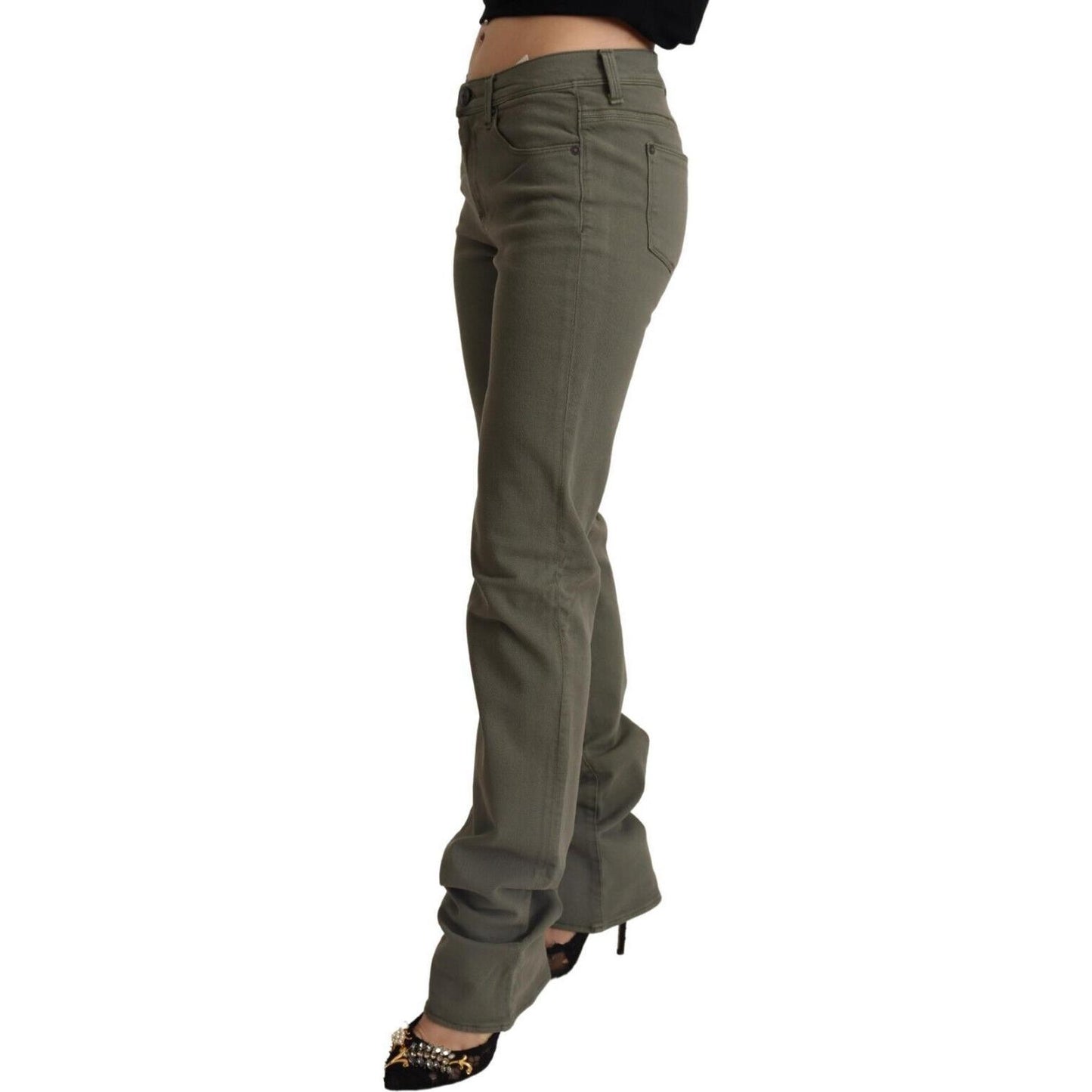 Chic Grey Low Waist Skinny Jeans