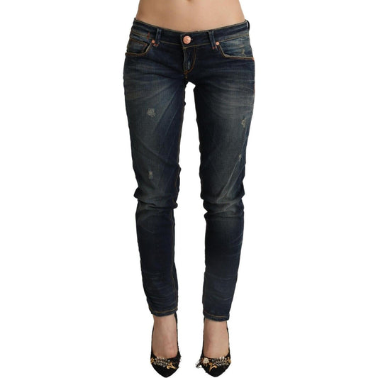 Chic Dark Blue Slim Fit Denim for Style Aficionados