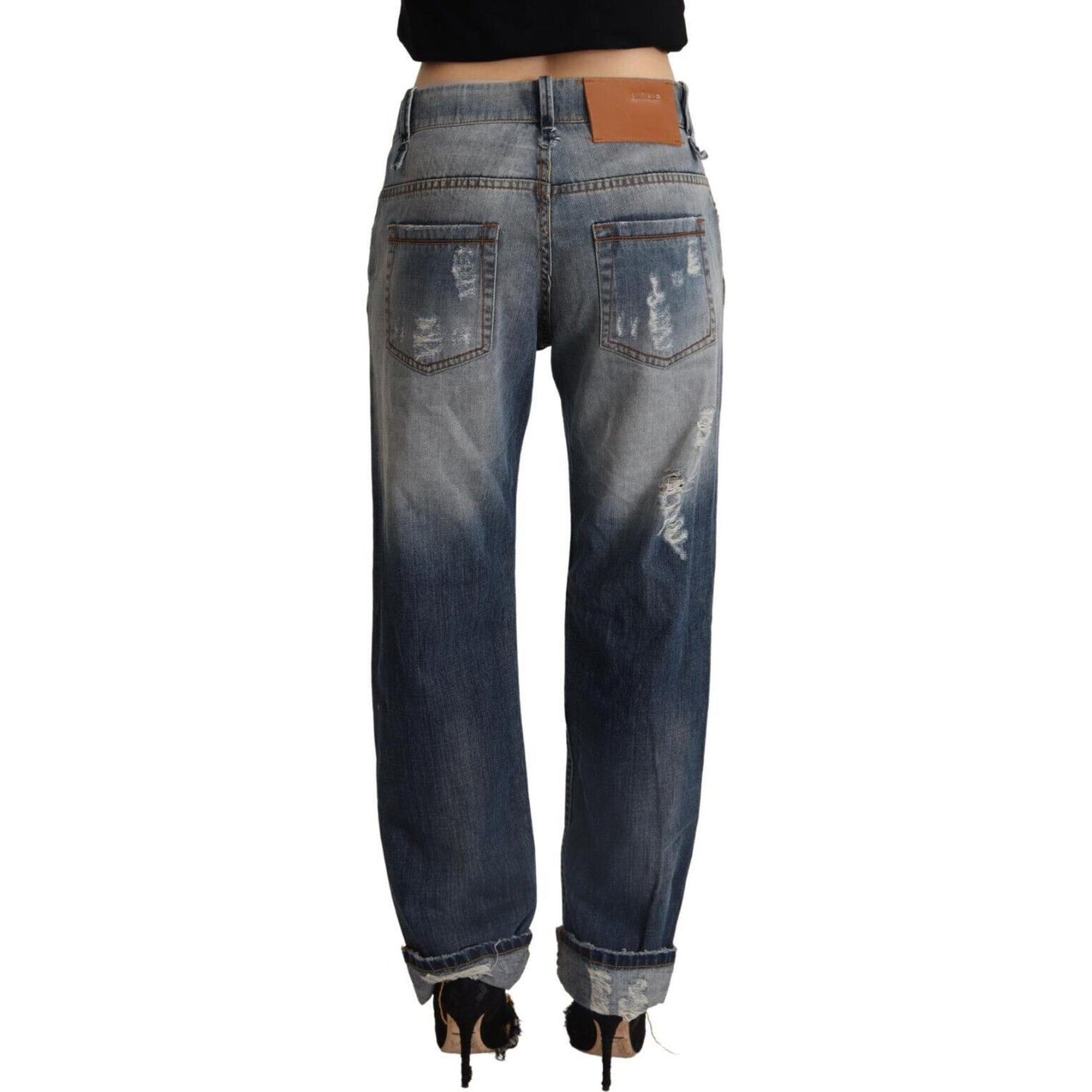 Chic Mid Waist Baggy Fit Denim