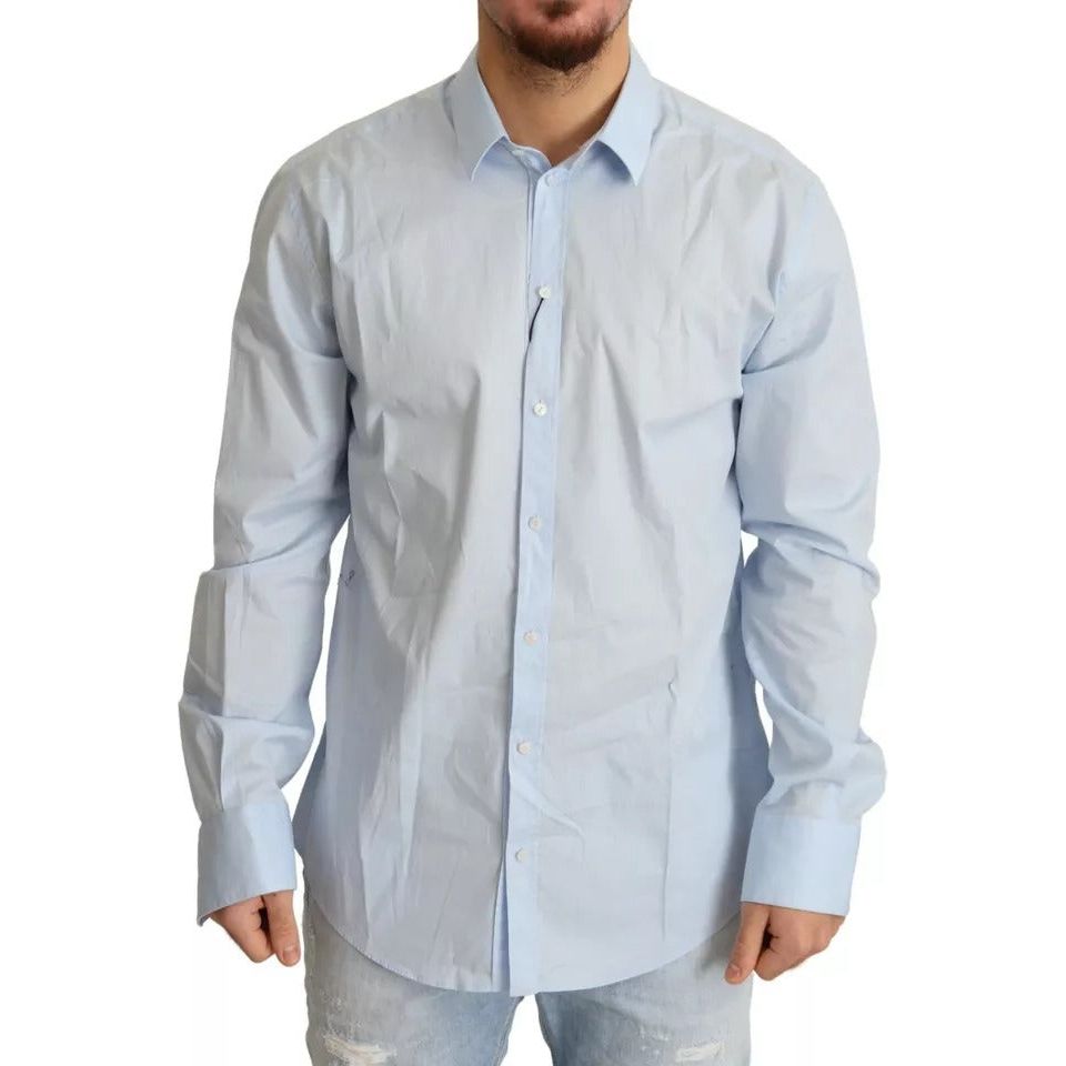 Light Blue Cotton Stretch Formal MARTINI Shirt
