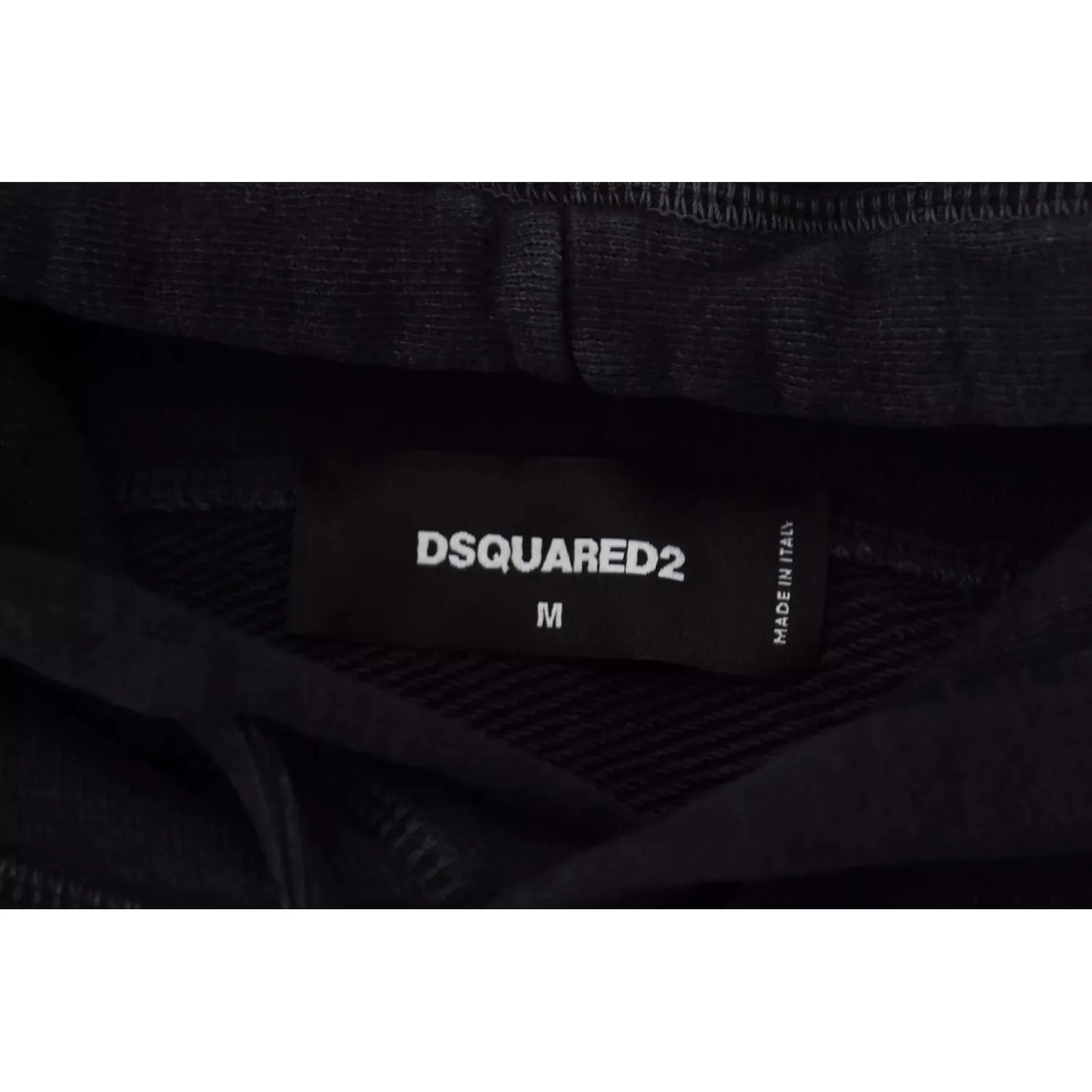 Dsquared² Black Cotton Hooded Printed Men Pullover Sweater black-cotton-hooded-printed-men-pullover-sweater