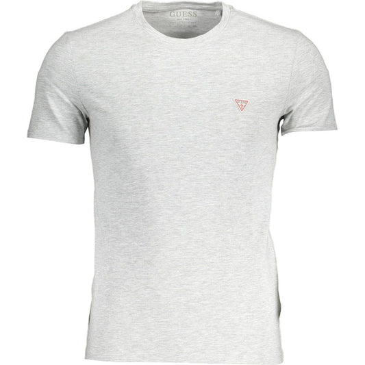 Essential Gray Crew Neck Logo Tee