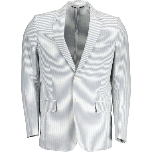 Elegant White Long Sleeve Classic Jacket Gant