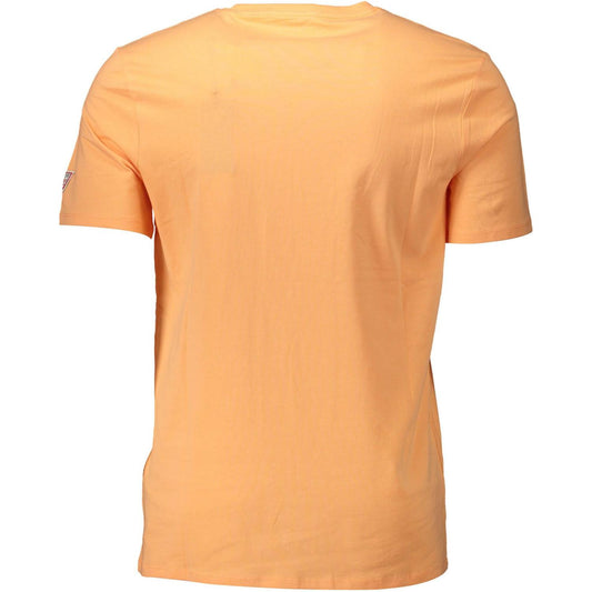 Chic Orange Slim Fit Logo Tee