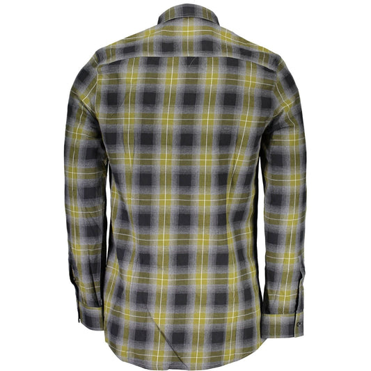 Green Cotton Long Sleeve Shirt with Print