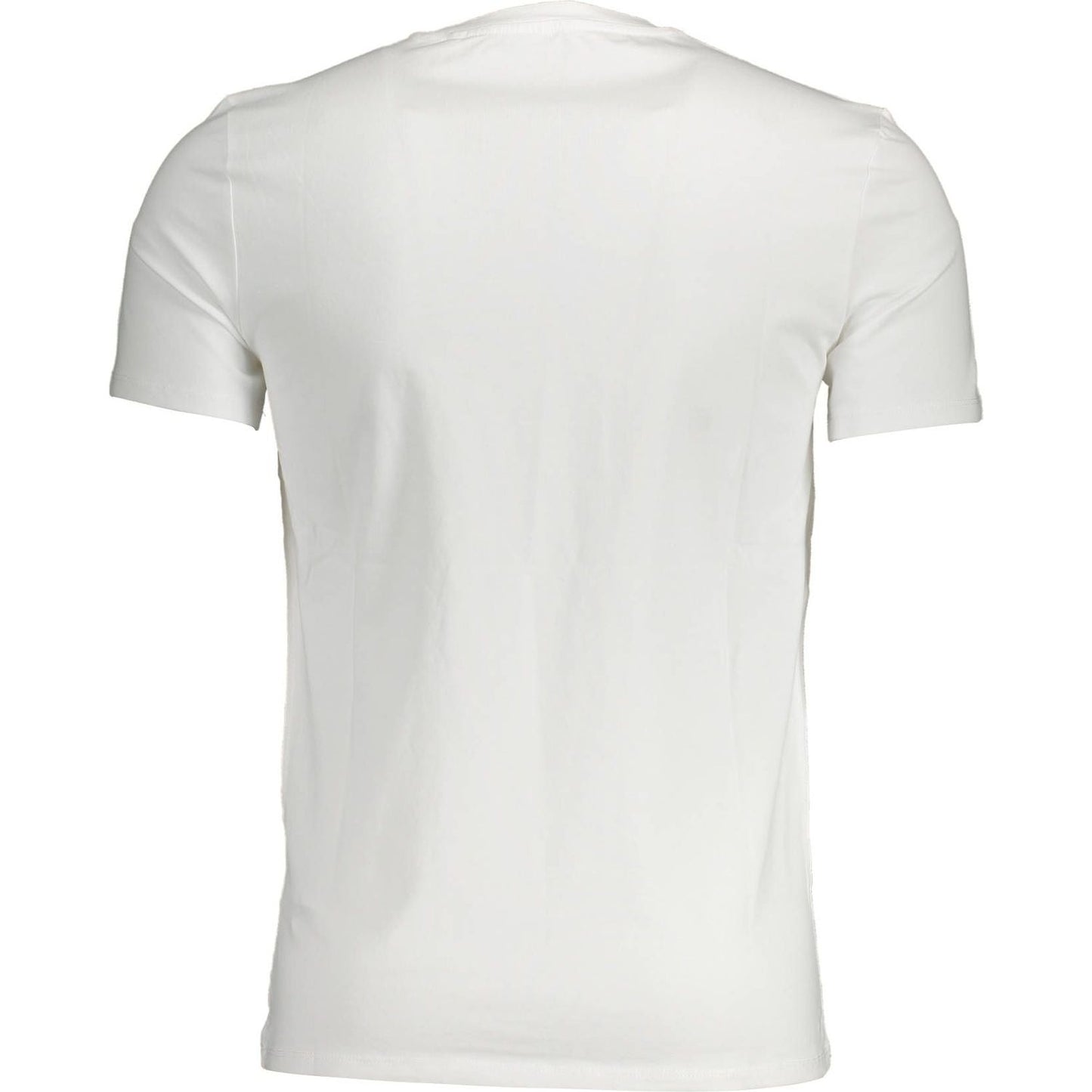 Sleek White Round Neck Slim Fit Tee