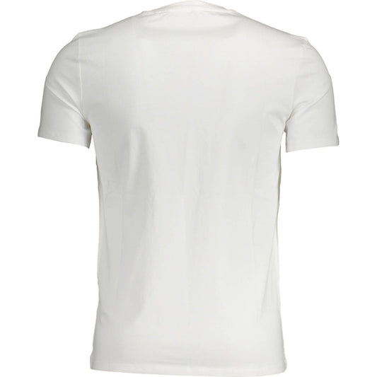 Guess Jeans Sleek White Round Neck Slim Fit Tee Guess Jeans