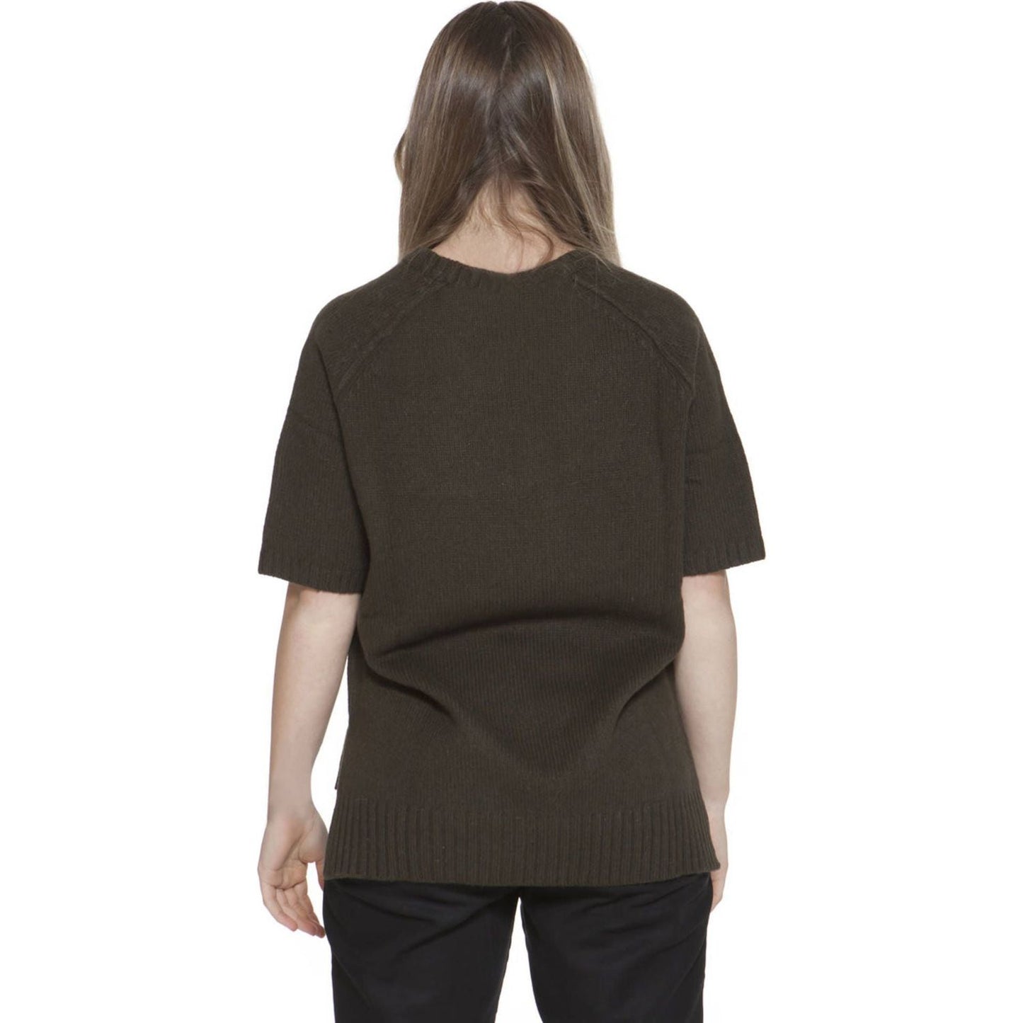 Chic Green Wool-Angora Blend Sweater with Logo